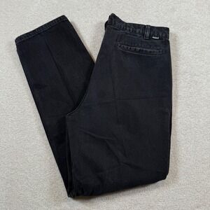 Vintage Levi's Mens Jeans 34x30 Black Denim Pants Pleated High Rise
